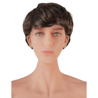 Poupée homme ultraréaliste Jimmy zoom visage