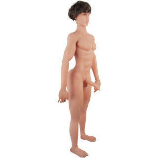 Poupée homme ultraréaliste Jimmy nu de profil