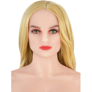 Poupée ultraréaliste non genrée Sam zoom sur le visage