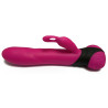 Vibro Bonnie & Clyde rotatif ondulation fuchsia 22,6cm couché de profil