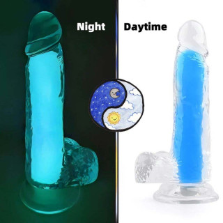Gode phosphorescent 15xØ4,5cm bleu