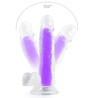 Gode phosphorescent 15xØ4,5cm violet flexible