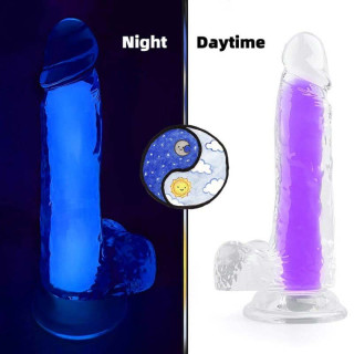 Gode phosphorescent 15xØ4,5cm violet