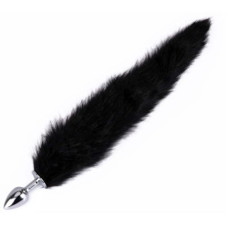 Plug queue de renard Fox 6xØ2,7cm noir droit