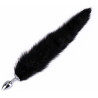 Plug queue de renard Fox 6xØ2,7cm noir droit