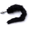 Plug queue de renard Fox 6xØ2,7cm noir courbé