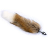 Plug queue de renard Fox 6xØ2,7cm beige-blanc à plat