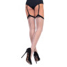 Bas nude Mirandi plumetis couture nœud noir 20DEN T2