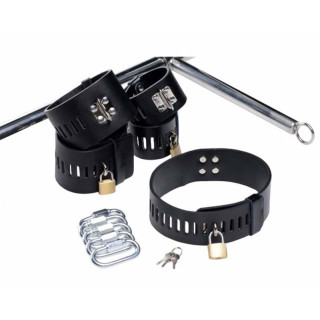 Armature métal DOGGY STYLE avec gode zoom sur les menottes