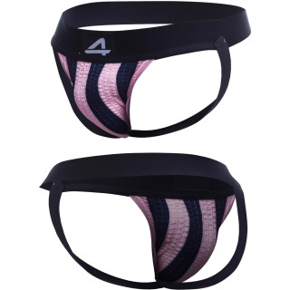 C4M Jockstrap Stripe rose S vue d'ensemble