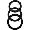 Set 3 cockrings noir 40-45-50mm en Silicone