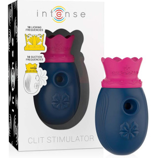 Stimulateur de clitoris Clit King Bleu marine et sa boîte