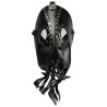Masque Octopus noir simili cuir de face
