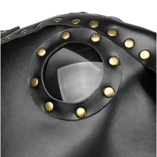 Masque Octopus noir zoom globe oculaire
