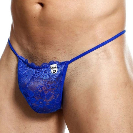 String dentelle LACE bleu L-XL