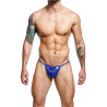 String dentelle LACE bleu L-XL de profil