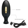 Plug vibrant Electro connecté Jefferson 8x3,3cm câble recharge et plaques or