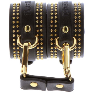 Menottes de chevilles Studded Vogue noires côte à côte