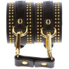 Menottes de chevilles Studded Vogue noires côte à côte