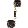 Menottes de chevilles Studded Vogue noires avec boucles et mousquetons