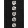 Collier et Laisse à strass Diamond Studded noir zoom sur les strass