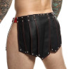 Jupe homme SM Roman Skirt noir-rouge vue 3/4