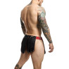 Jupe homme SM Roman Skirt noir-rouge vue de côté