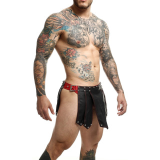 Jupe homme SM Roman Skirt noir-rouge sexy style vicking