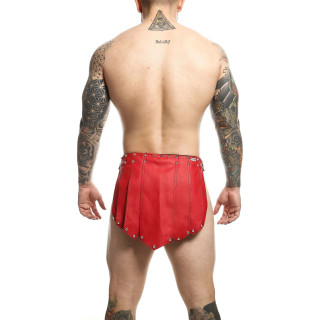 Jupe homme SM Roman Skirt rouge-noire de dos