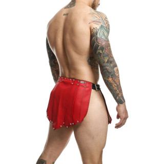 Jupe homme SM Roman Skirt rouge-noire vue de côté