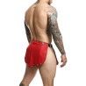 Jupe homme SM Roman Skirt rouge-noire vue de côté