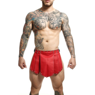 Jupe homme SM Roman Skirt rouge-noire de face