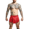 Jupe homme SM Roman Skirt rouge-noire de face