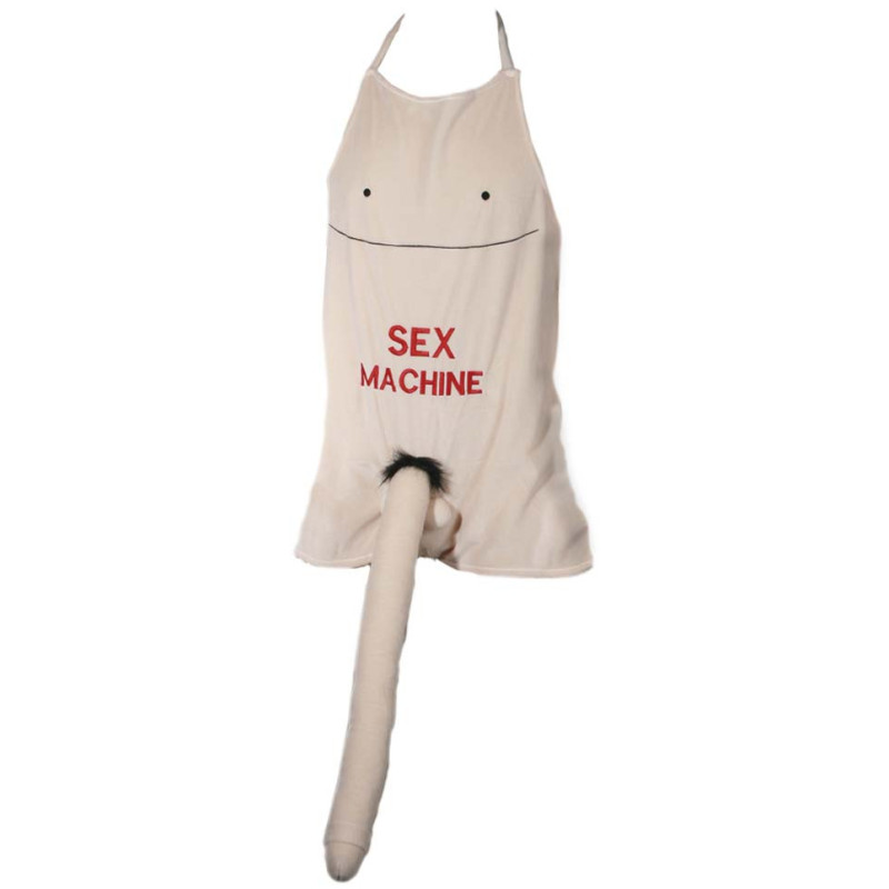 Tablier "Sex Machine" avec pénis en peluche