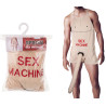 Tablier "Sex Machine" avec pénis en peluche avec son emballage