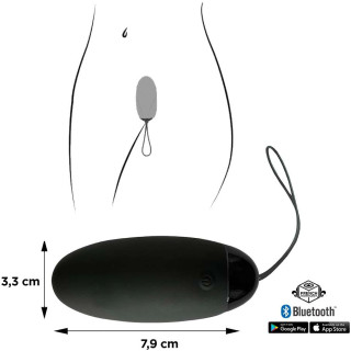 Oeuf vibrant SECRET EGG connecté télécommande noir dimensions