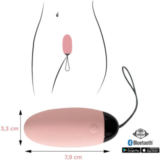 Oeuf vibrant SECRET EGG connecté télécommande rose dimensions