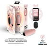 Oeuf vibrant SECRET EGG connecté télécommande rose et sa boîte