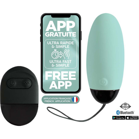 Oeuf vibrant SECRET EGG connecté télécommande vert