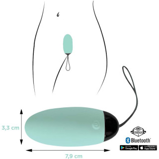 Oeuf vibrant SECRET EGG connecté télécommande vert dimensions