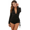 Combi short lycra épais noir S de face