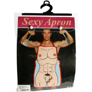 Tablier en corps d'homme avec pénis en peluche packaging