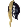 Cagoule avec queue de cheval blonde de derrière