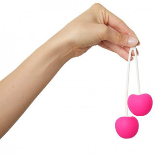 Cherry Love Boules Geisha rose fluo Ø4cm prise en main