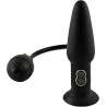 Plug ventouse noir gonflable 17cm avec vibrations