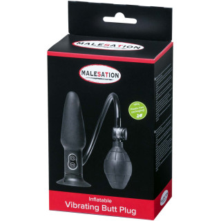 Plug ventouse noir gonflable 17cm avec vibrations packaging