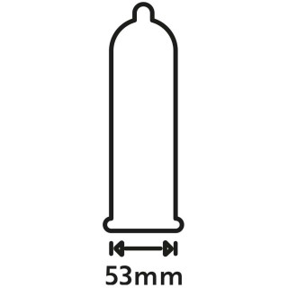 12 préservatifs lubrifiés Extra Wet largeur nominale 53mm