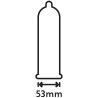12 préservatifs lubrifiés Extra Wet largeur nominale 53mm