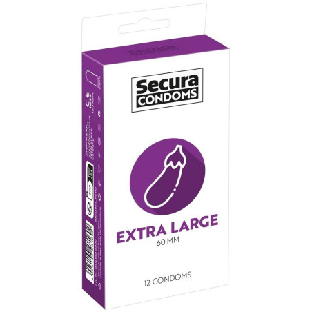 12 préservatifs XXL en latex Extra Large