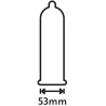 12 préservatifs perlés en latex Extra Fun largeur nominale de 53mm